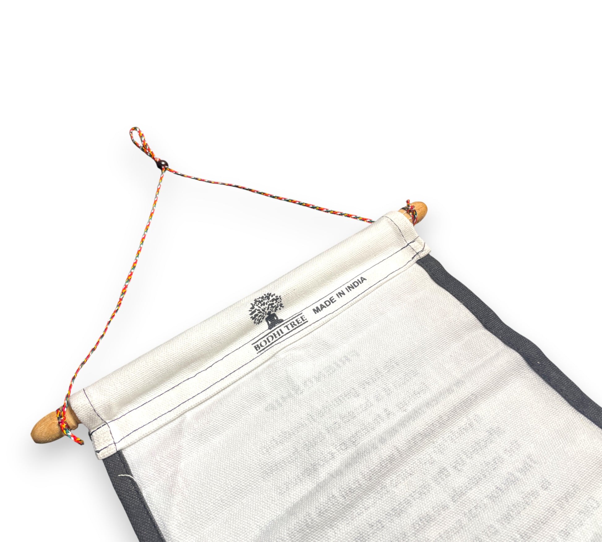 Wandbehang Freundschaft  Tibetische Thangka-Schriftrolle mit Dalai Lama Zitat Schnur