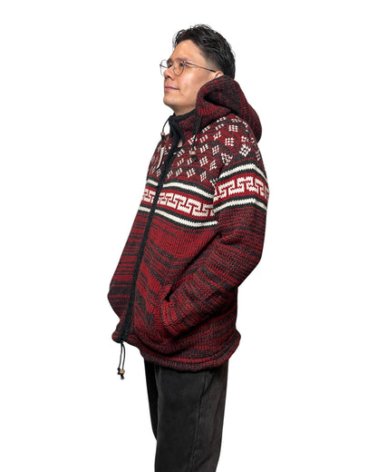 „Sangachok“ Handgestrickte Wolljacke aus Nepal - Warm, Charakterstark & Fair hergestellt