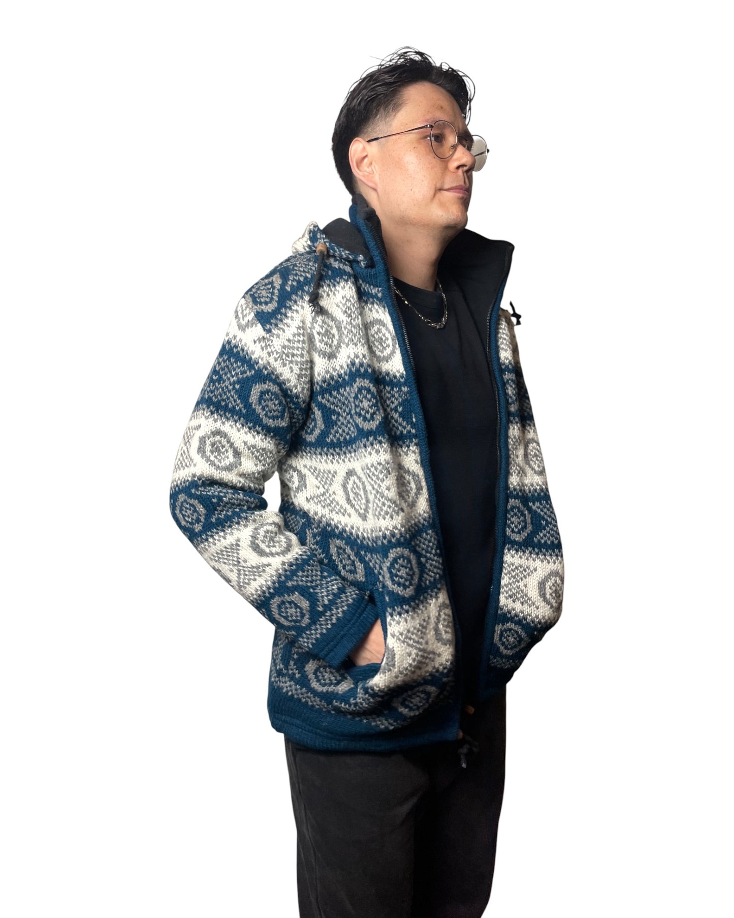 „Khule“ – Handgestrickte Nepal-Wolljacke