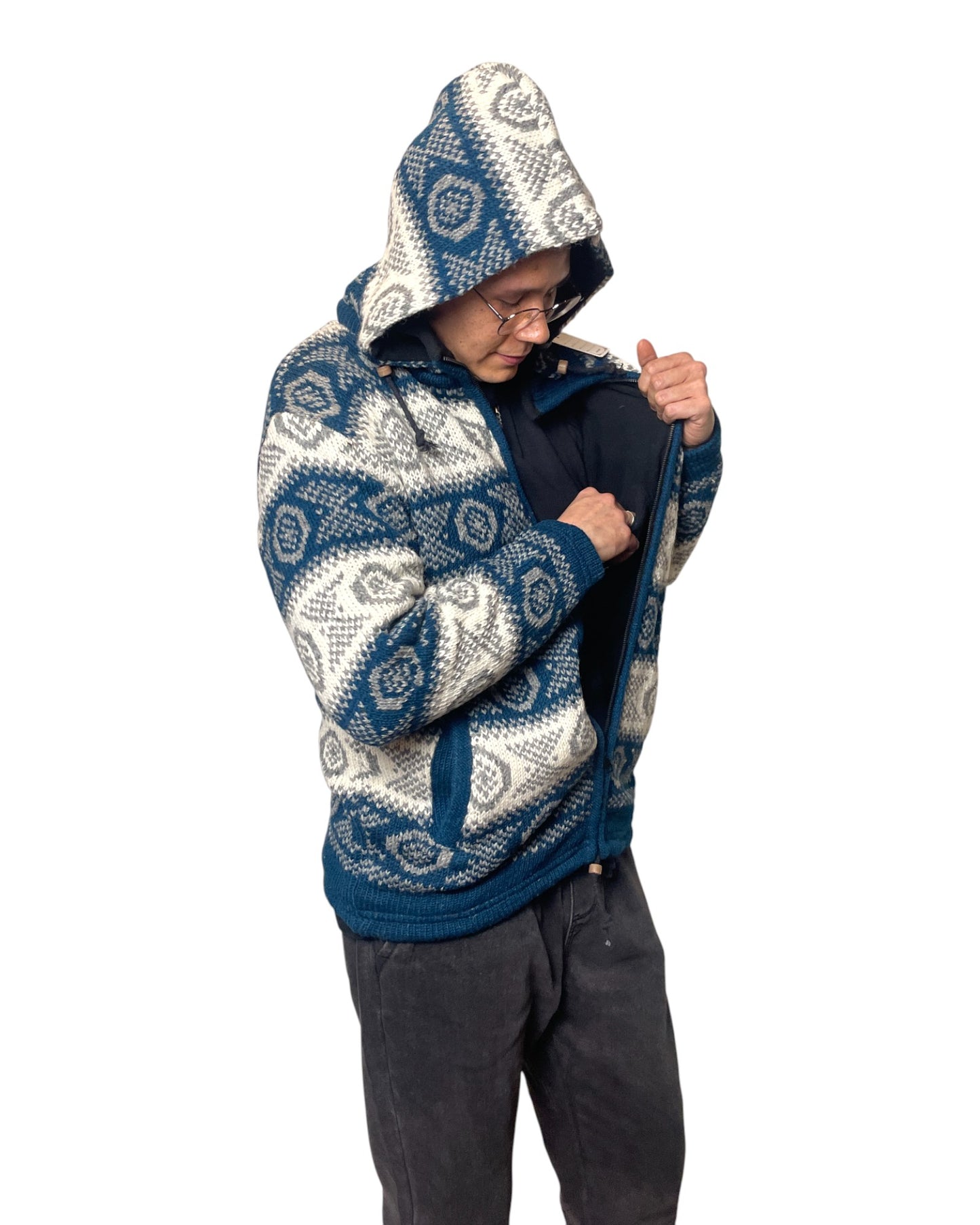 „Khule“ – Handgestrickte Nepal-Wolljacke