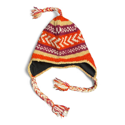„Timbu“ – Handgestrickte Nepal-Mütze mit Ohrenklappen