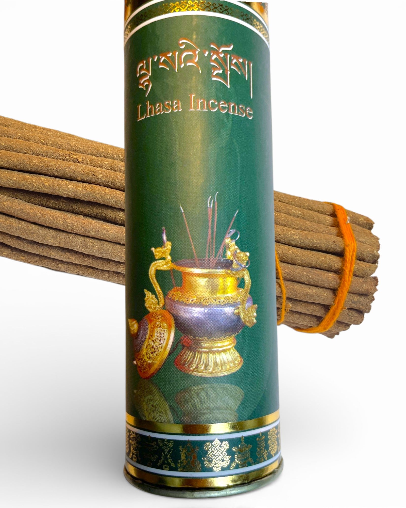 Lhasa Tibetischer Weihrauch Frontansicht der Verpackung mit tibetischen Symbolen - Online Shop