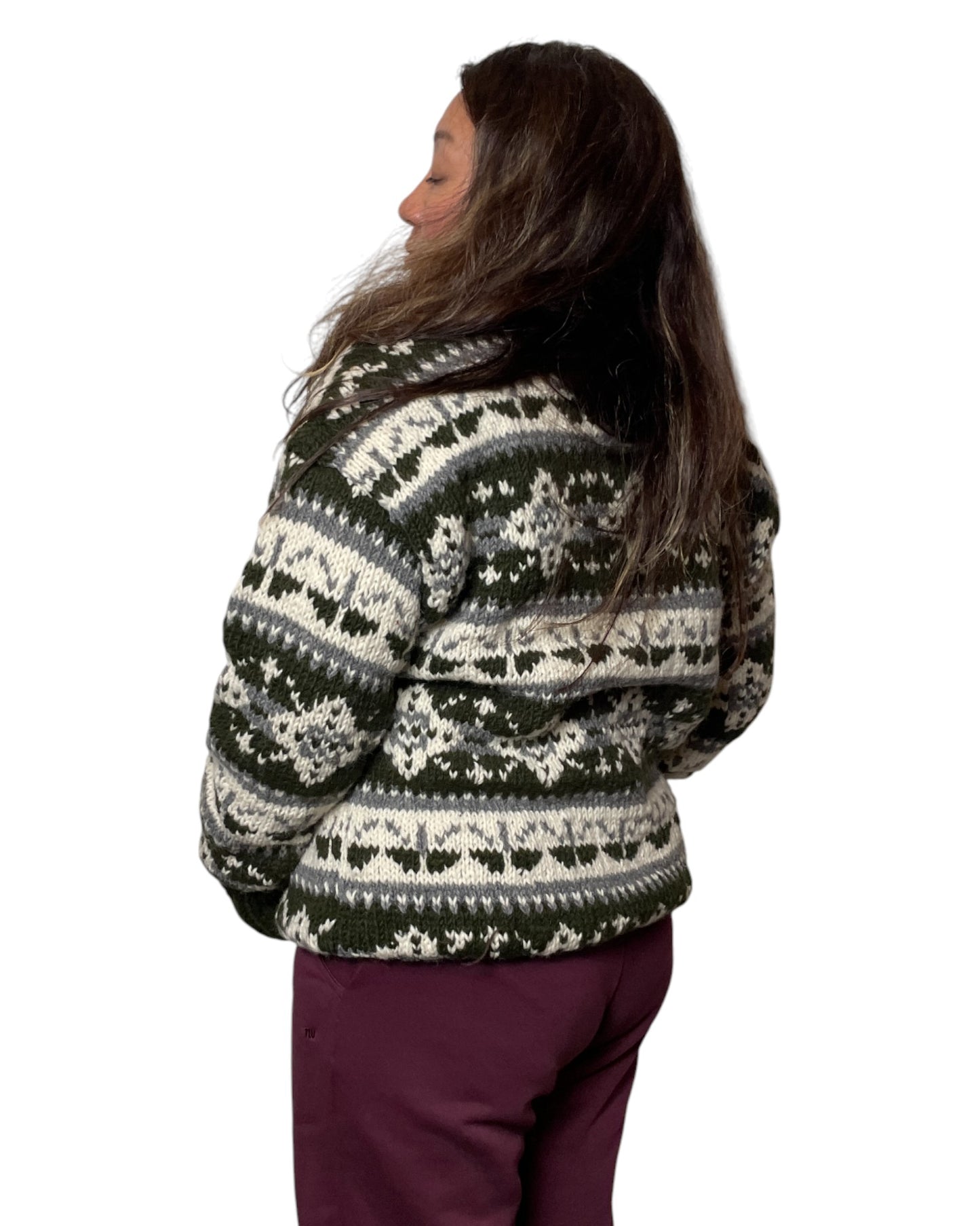 „Loru“ Handgestrickter Nepal-Pullover cropped