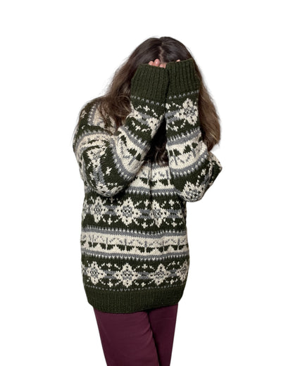 „Loru“ Handgestrickter Nepal-Pullover oversized
