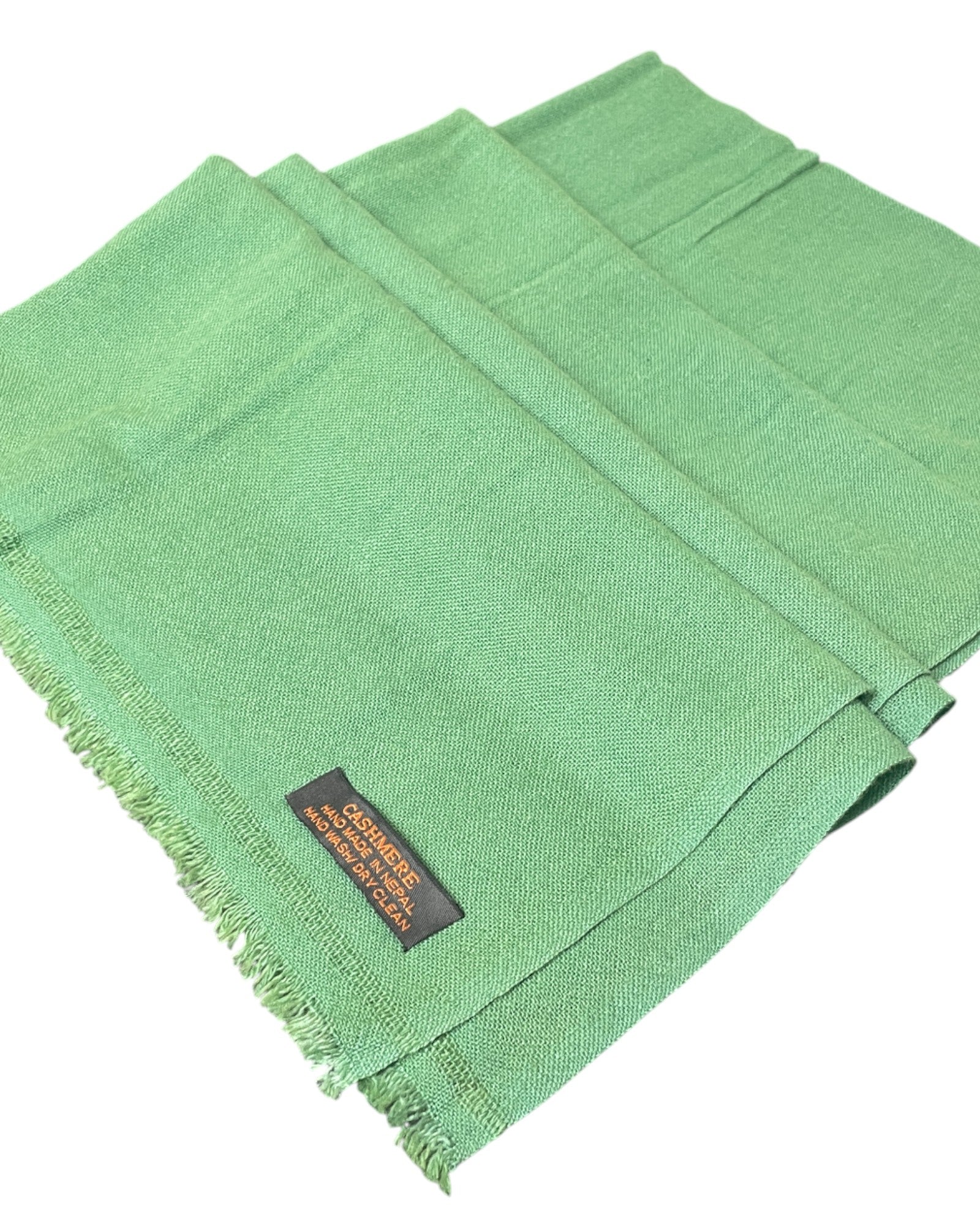 „Muted Olive“ – Reiner Kaschmir Schal Label