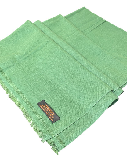 „Muted Olive“ – Reiner Kaschmir Schal Label