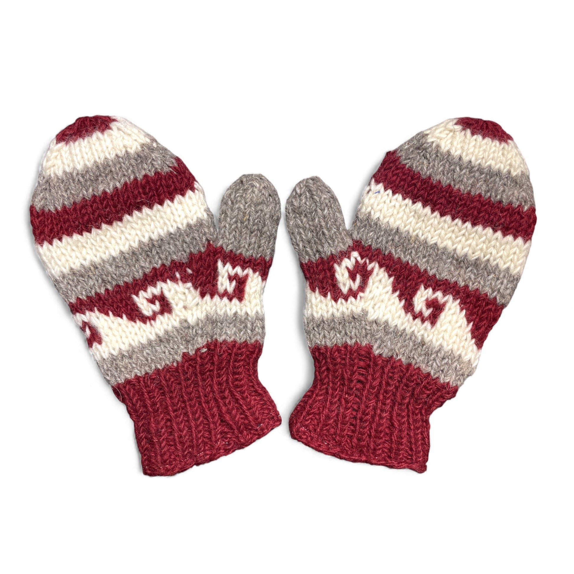 Nahe „Lhotse“ – Handgestrickte Nepal-Fäustlinge