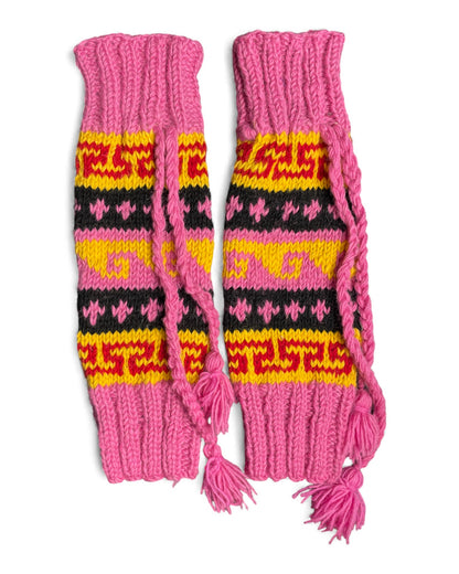 Namche – Handgestrickte Nepal Beinstulpen rosa