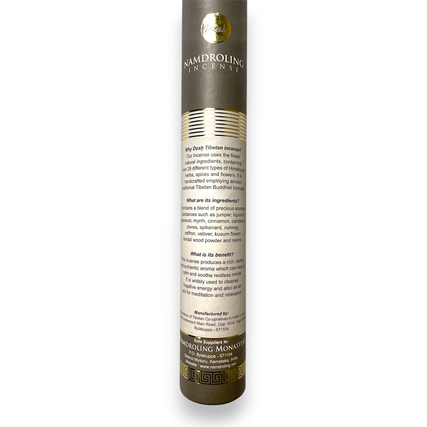 Namdrolling Premium Tibetische Räucherstäbchen hinten – handgefertigt, krautig, 🧘 für spirituelle Rituale und Achtsamkeit