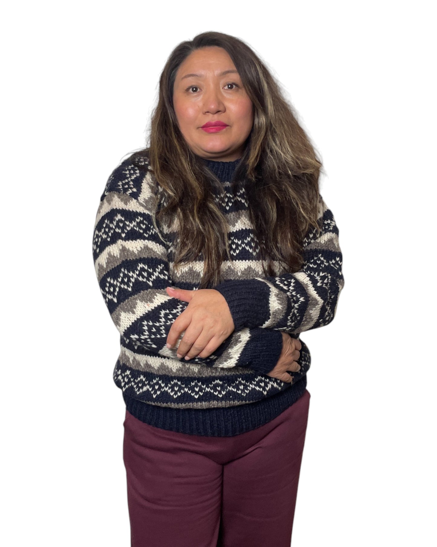 „Namilo“ – Handgestrickter Nepal-Pullover muster