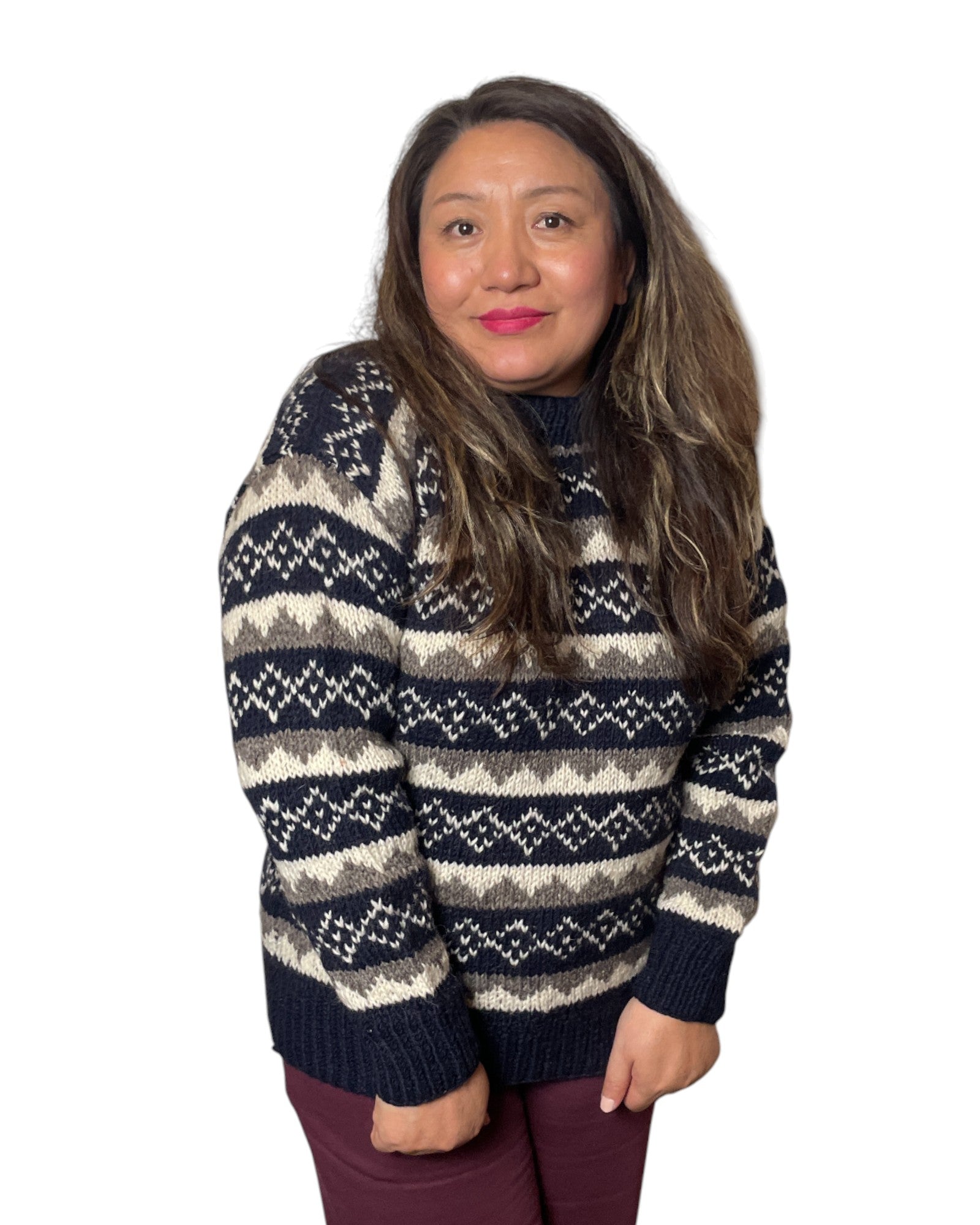 „Namilo“ – Handgestrickter Nepal-Pullover warm