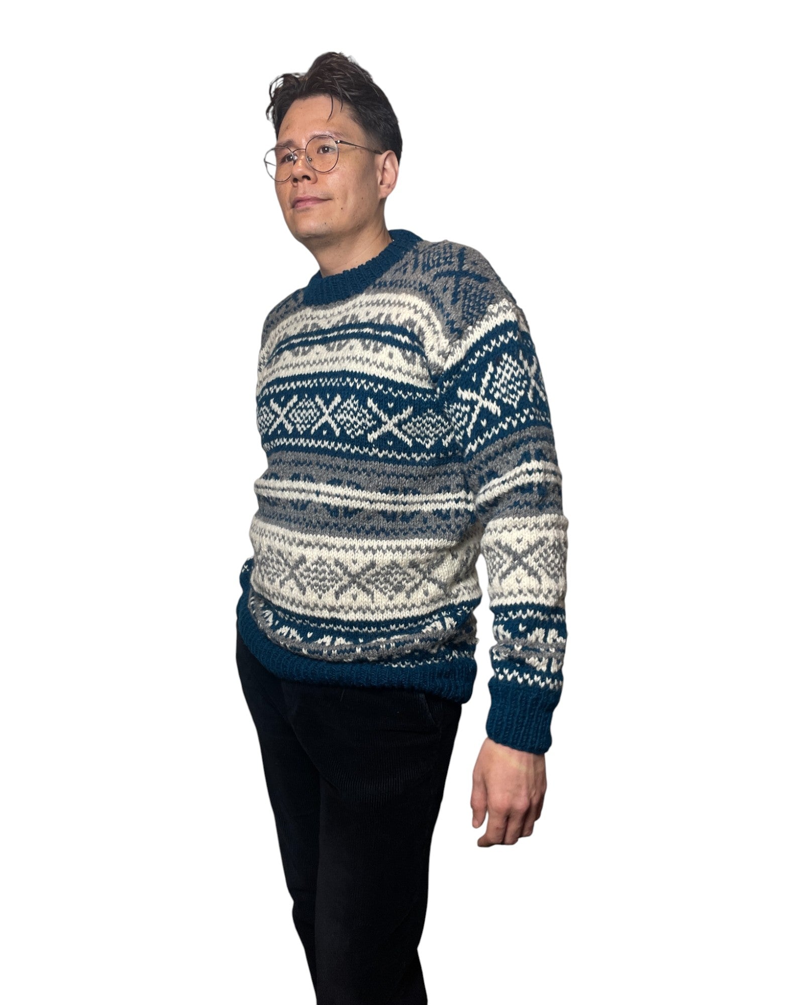 „Namlo“ – Handgestrickter Nepal-Pullover warm