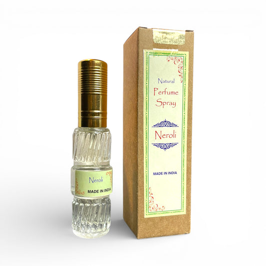 Neroli Natuerliches Spray Parfuem 50 ml Flasche mit Verpackung von Himalaya Vibes Bern