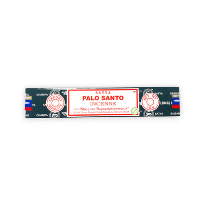 Original Satya Palo Santo Räucherstäbchen 15 g – handgerollt, harzig, 🧘 für Meditation, Yoga und Raumreinigung