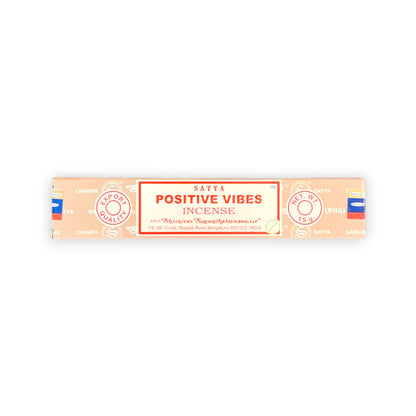 Original Satya Positive Vibes Räucherstäbchen 15 g – handgerollt, süsslich, 🧘 für Meditation, Yoga und Raumreinigung