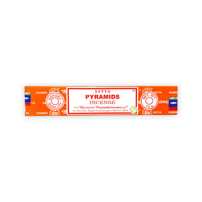 Original Satya Pyramids Räucherstäbchen 15 g – handgerollt, warm-würzig, 🧘 für Meditation, Yoga und Raumreinigung