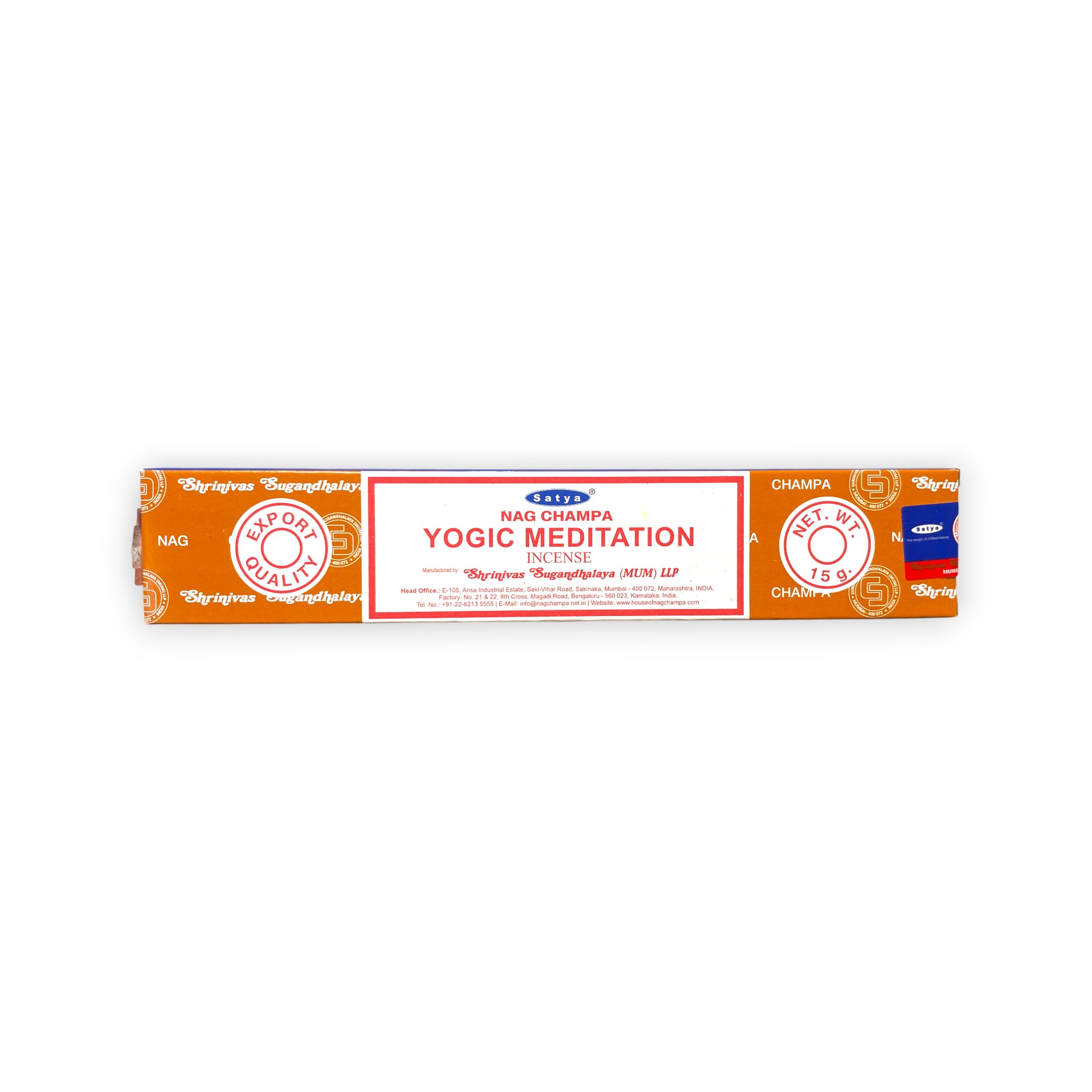 Original Satya Sai Baba Räucherstäbchen aus Indien, Duft Yogic Meditation und Weirauch, ideal zum Wohnung und Haus ausräuchern, Meditation, Yoga und spirituelle Rituale