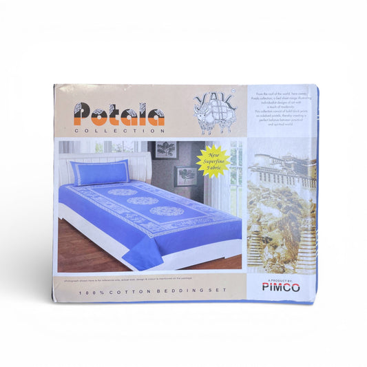 PIMCO Bettwaesche Potala Collection hellblau 100 Prozent Baumwolle Tibet Laden Schweiz