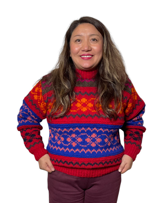 Pahira_Handgestrickter_Nepal-Pullover_warm - Himalaya Vibes Bern – Tibet Laden & Online Shop in der Schweiz