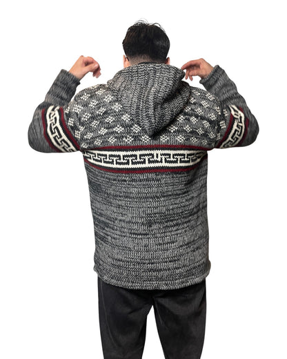 "Panauti" Handgestrickte Wolljacke Nepal hinten