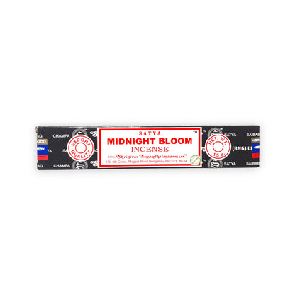 Satya Midnight Bloom Räucherstäbchen 15 g – handgerollt, süsslich, 🧘 für Meditation, Yoga und Raumreinigung