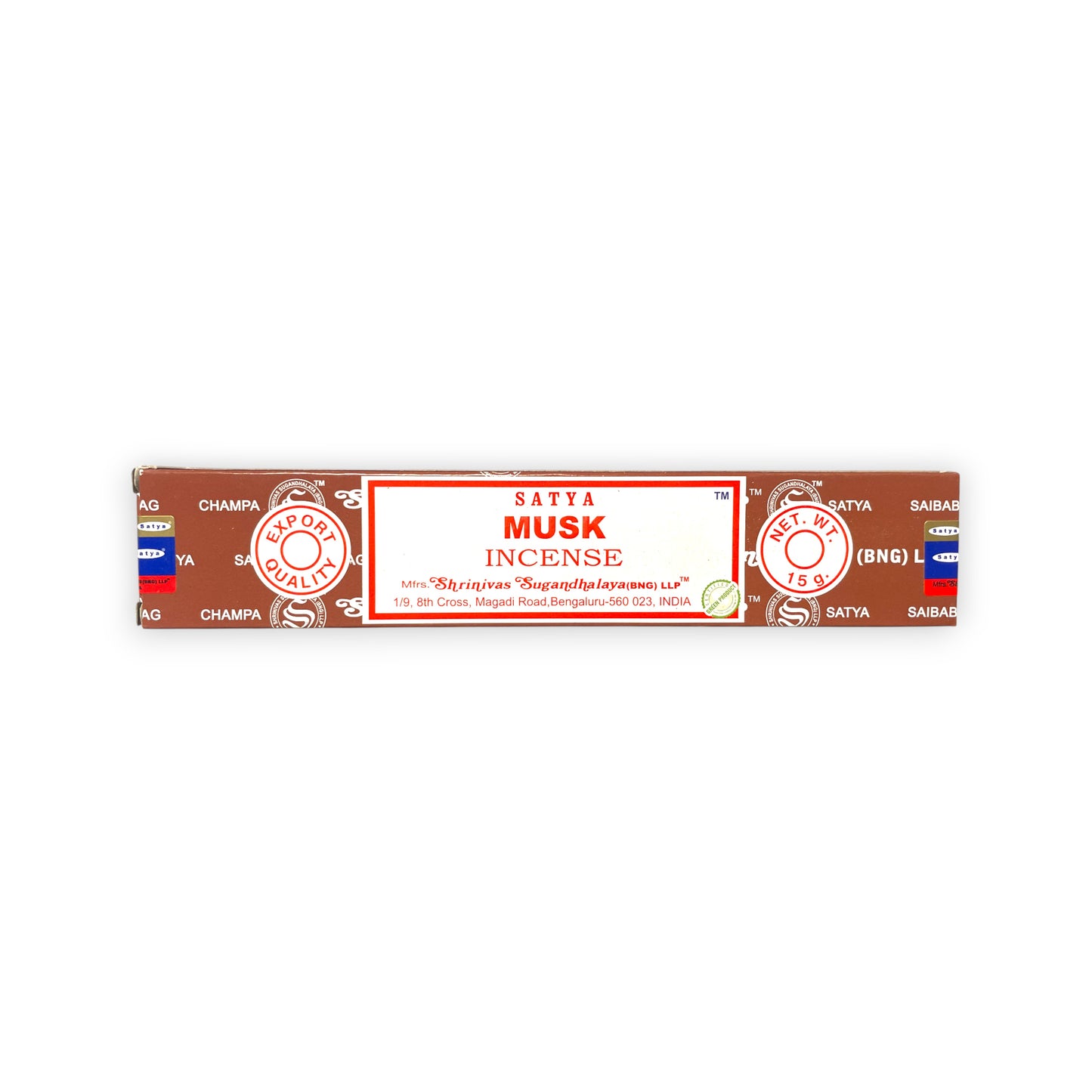 Satya Musk Räucherstäbchen 15 g – handgerollt, süsslich, 🧘 für Meditation, Yoga und Raumreinigung