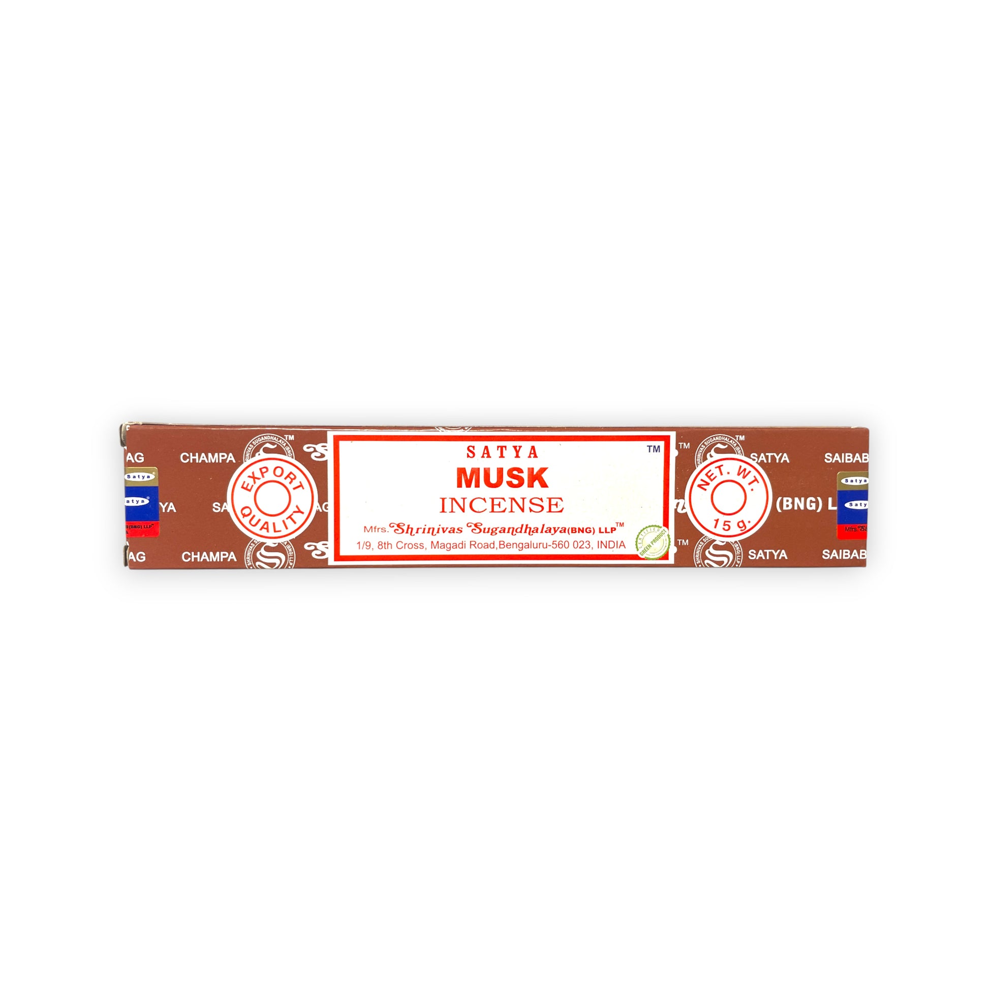 Satya Musk Räucherstäbchen 15 g – handgerollt, süsslich, 🧘 für Meditation, Yoga und Raumreinigung