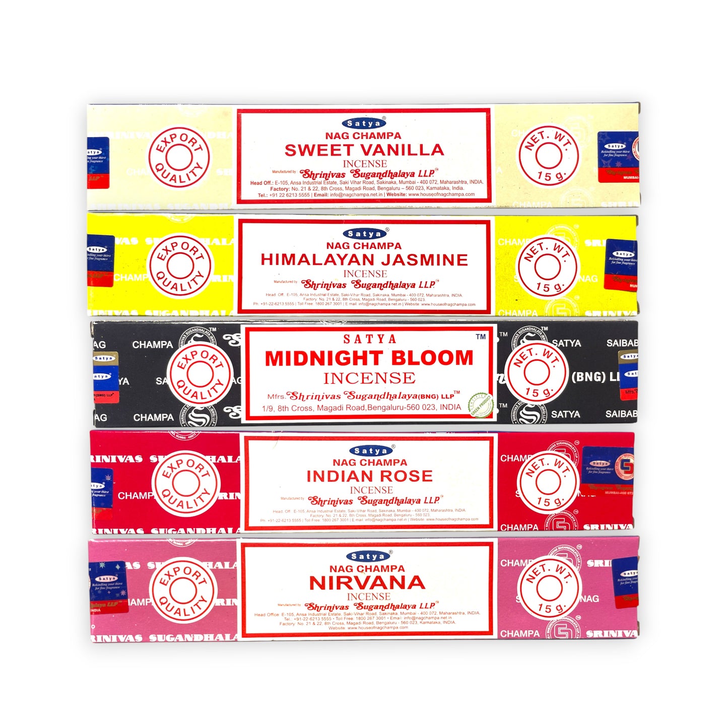 Satya Räucherstäbchen Set „Romantic & Intimate Bundle“ Sorten