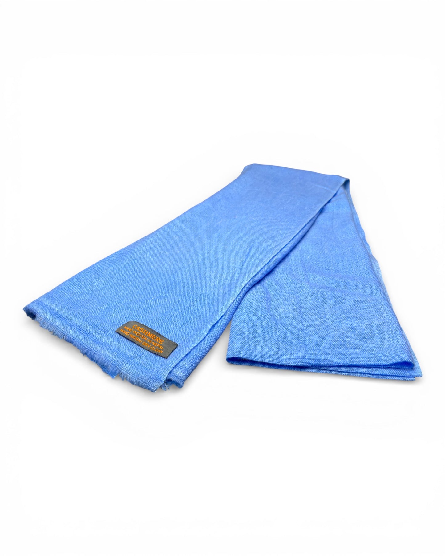 „Sky Blue Essence“ – Handgewebter Kaschmir-Schal aus Nepal Titel Laden