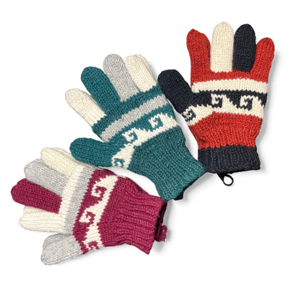 „Sundara“ – Handgestrickte Nepal-Handschuhe Farben