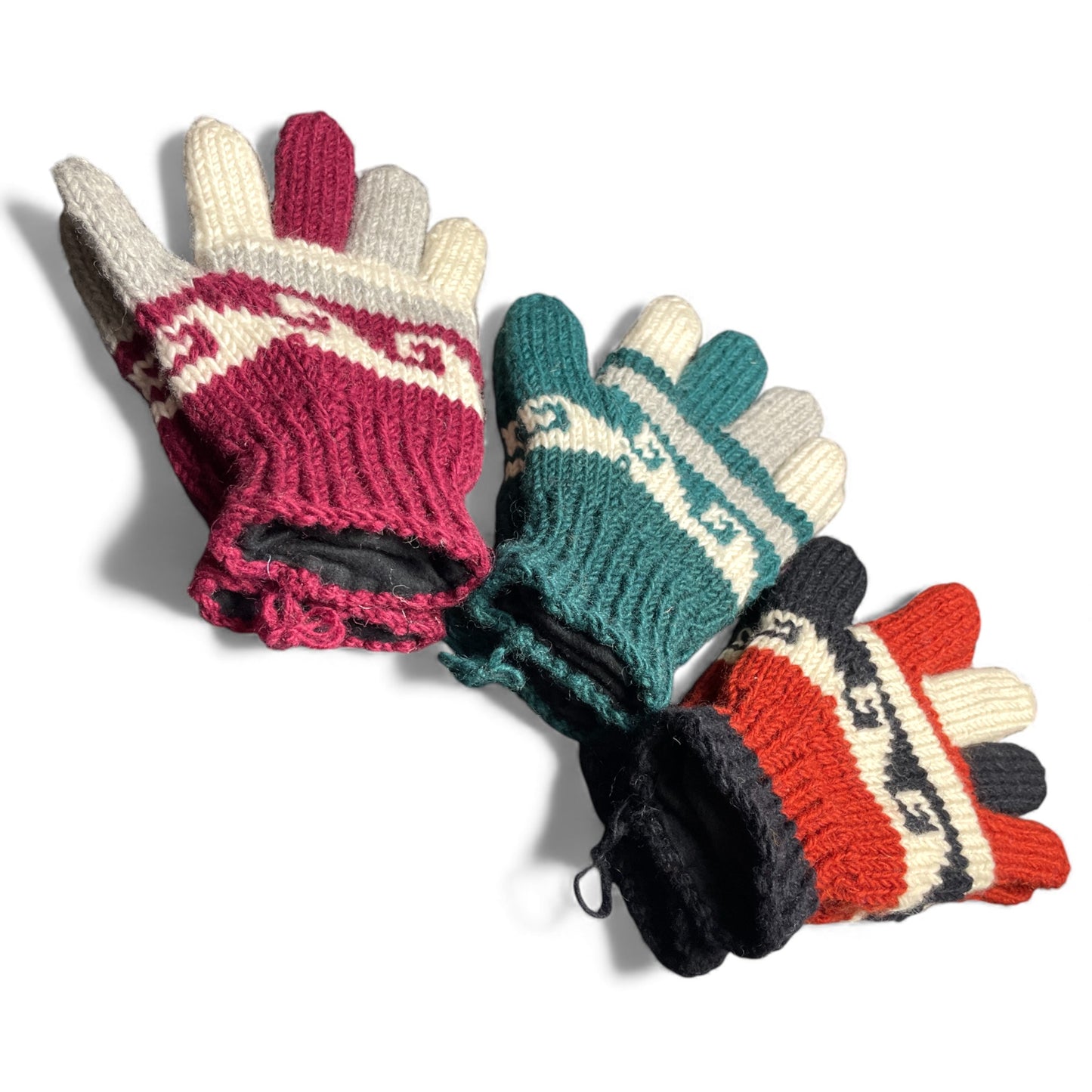 „Sundara“ – Handgestrickte Nepal-Handschuhe innen