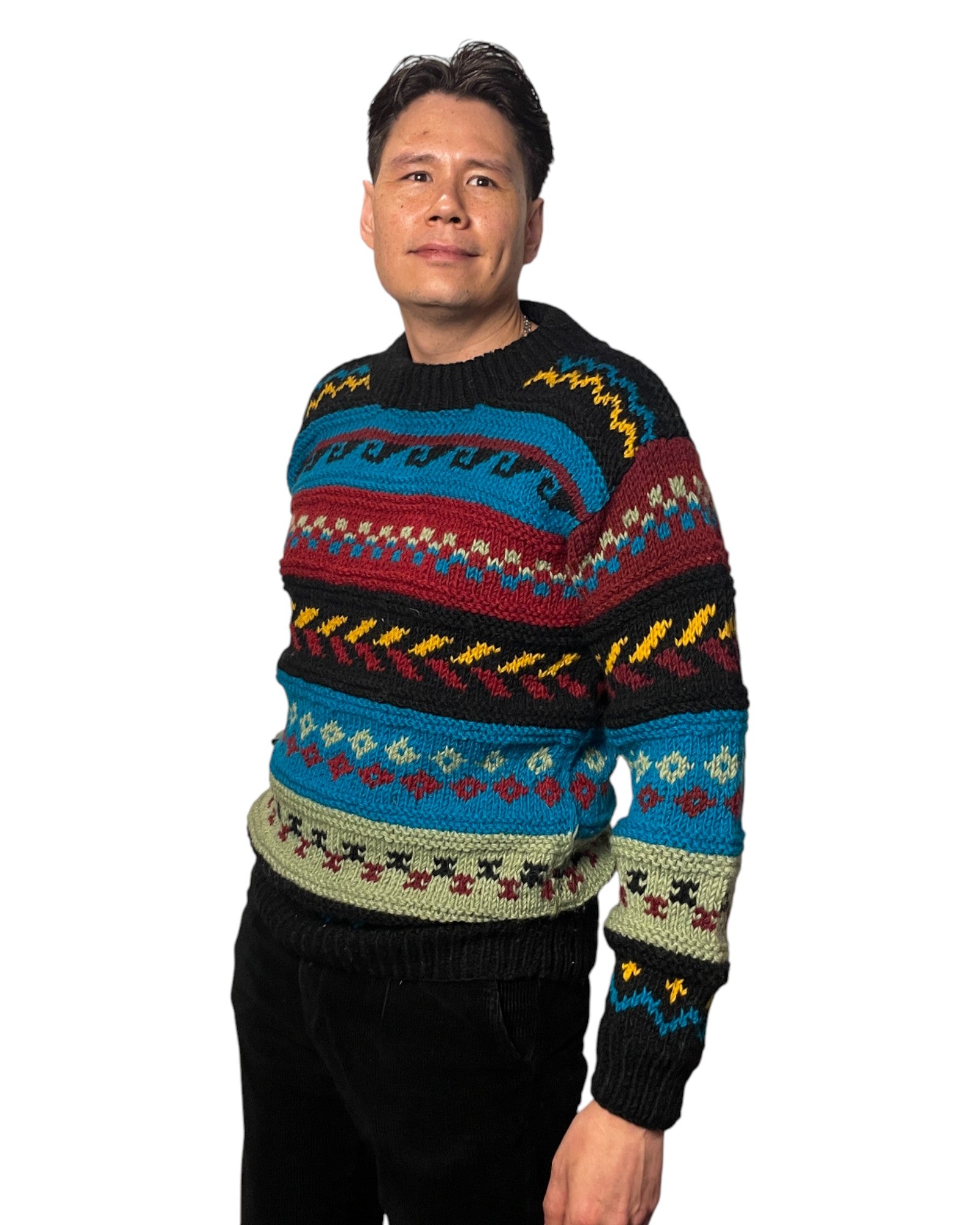 „Tamang Trails“ – Handgestrickter Nepal-Pullover Form