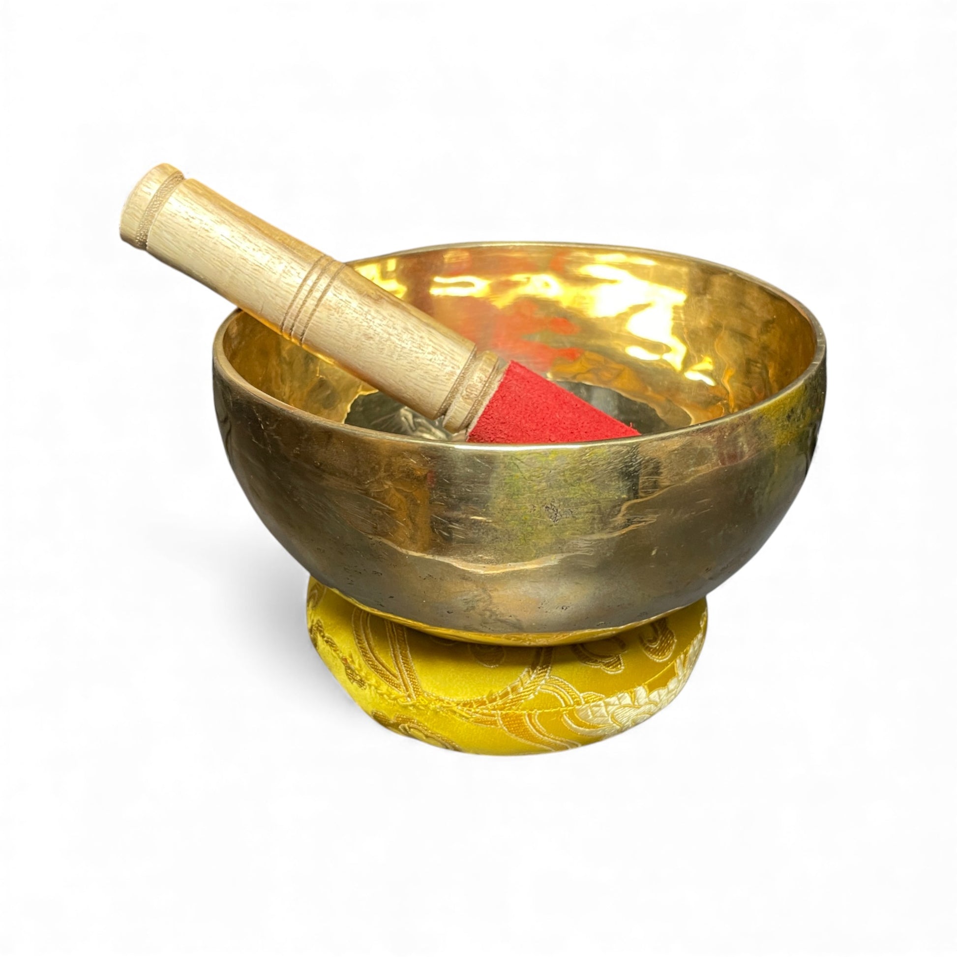 Tibetische Klangschale 16 cm Ø Handgemacht Set