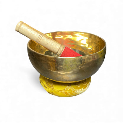 Tibetische Klangschale 16 cm Ø Handgemacht Set