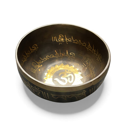 Tibetische Klangschale mit Om-Symbol 15 cm Ø Diagonal