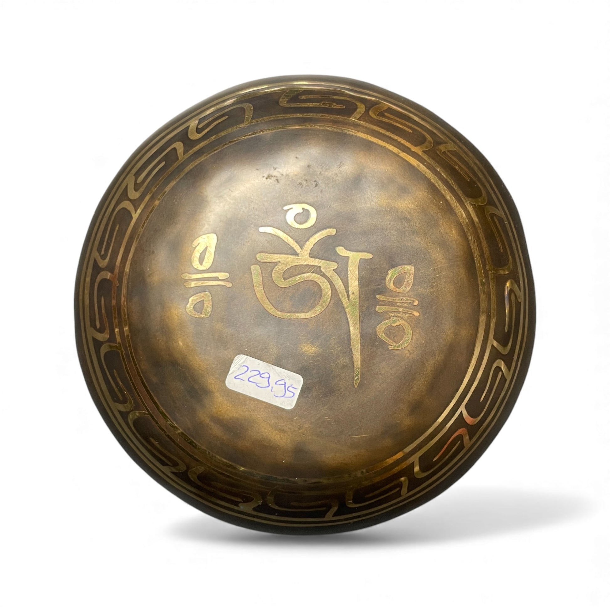 Tibetische Klangschale mit Om-Symbol 15 cm Ø Unten