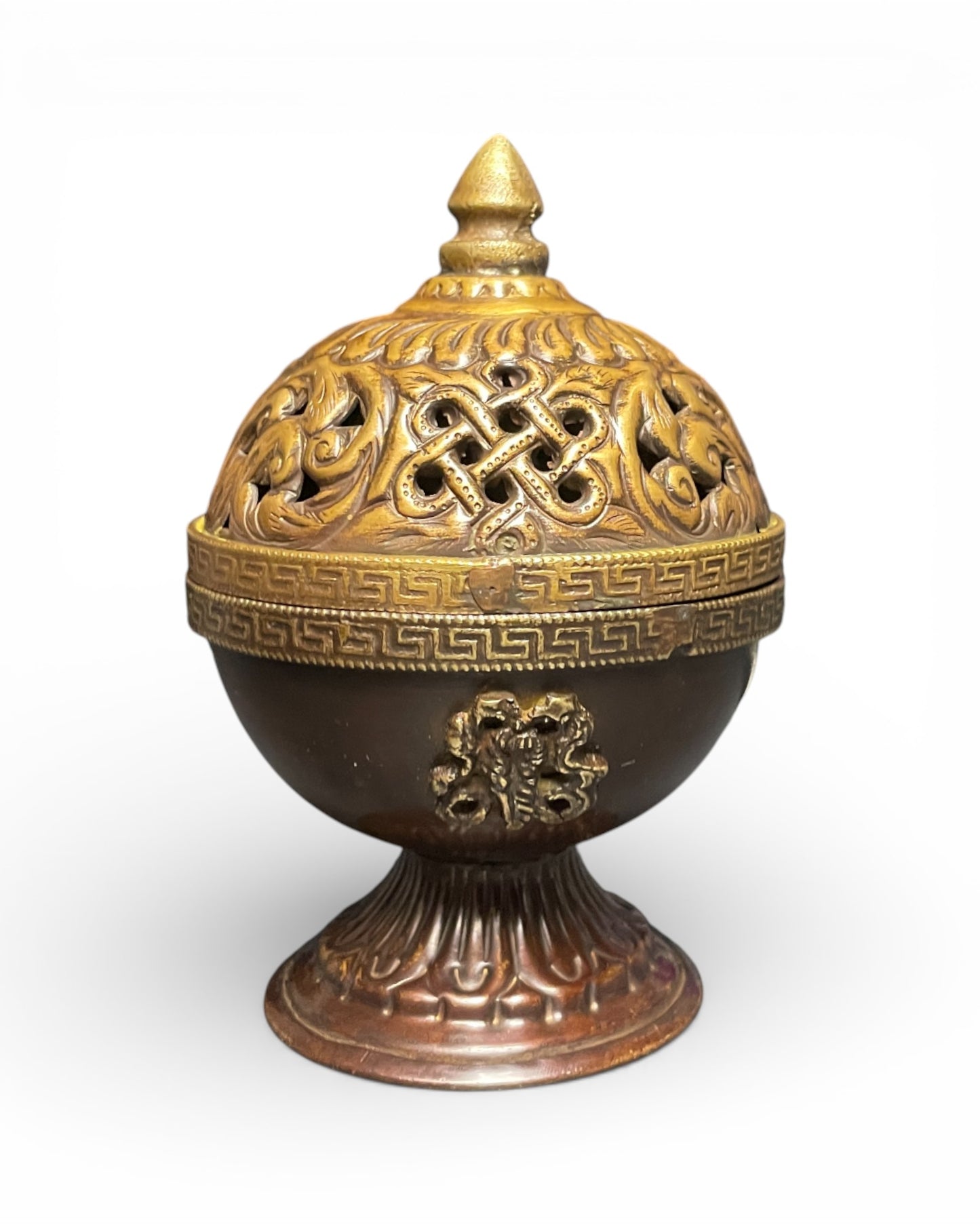 Tibetisches_Kupfer-R_uchergef_ss_mit_abnehmbarem_Deckel_endloser Knoten