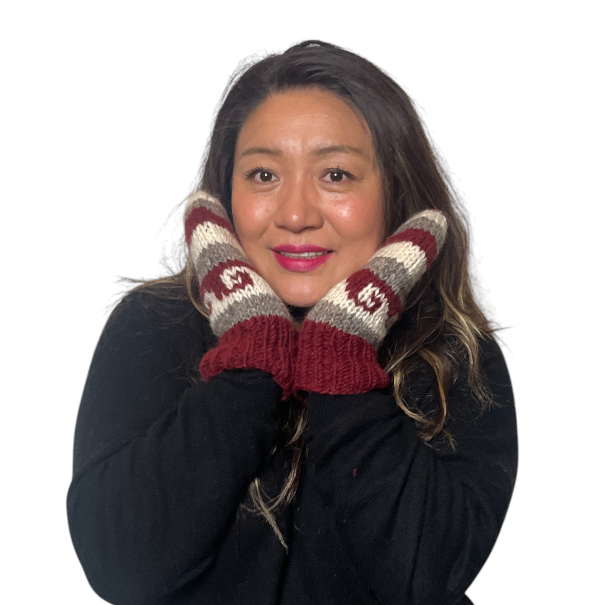 Warm „Lhotse“ – Handgestrickte Nepal-Fäustlinge