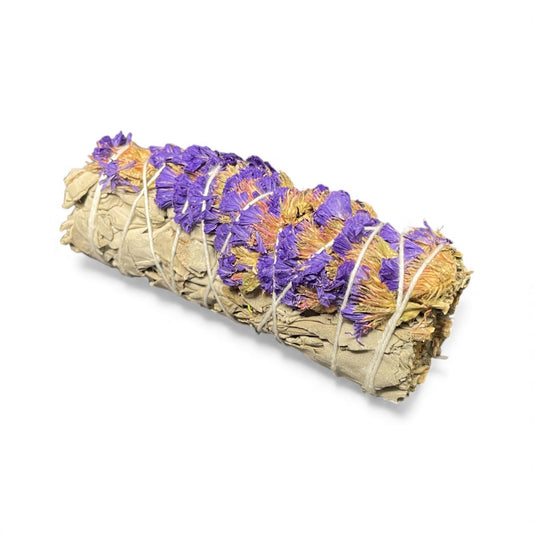 Weisser Salbei Räucherbündel mit Lavendel oben