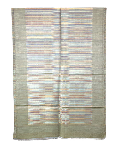 Wendeseite A: Gestreifte Bordüre Viskoseschal
