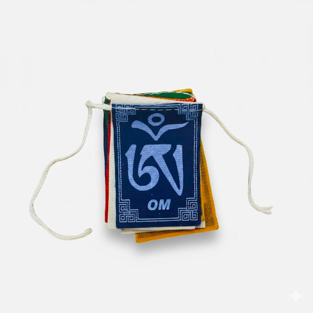 Tibetische Gebetsfahnen aus Viskose OM – verschiedene Grössen