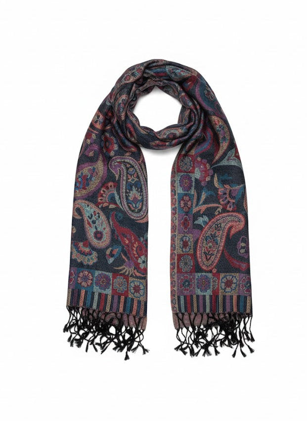 Indischer Paisley-Schal – Midnight Garden