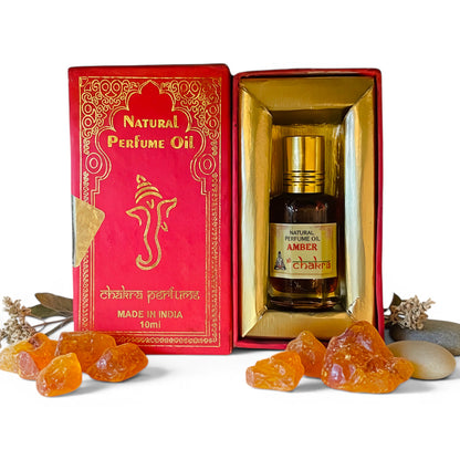Amber Chakra Parfümöl Roll-On 10 ml – natürliches Duftöl aus Indien | Himalaya Vibes