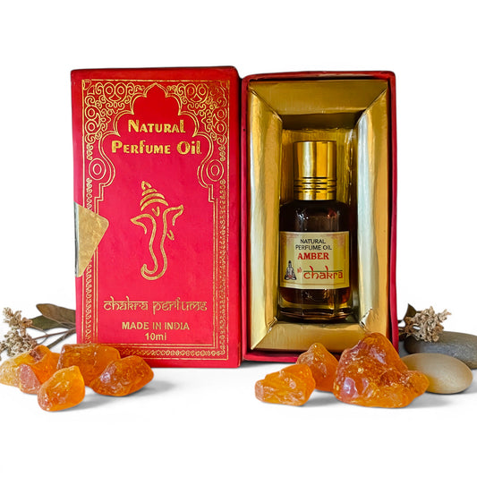 Amber Chakra Parfümöl Roll-On 10 ml – natürliches Duftöl aus Indien | Himalaya Vibes