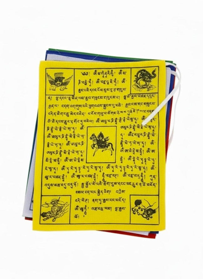 Tibetische Gebetsfahnen aus Baumwolle – 23 x 36 cm, 5.5 Meter / 6.5 Meter / 7.2 Meter / 8 Meter