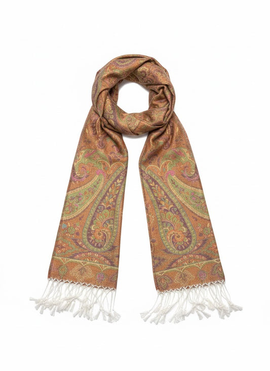 Indischer Paisley-Schal – Golden Sand