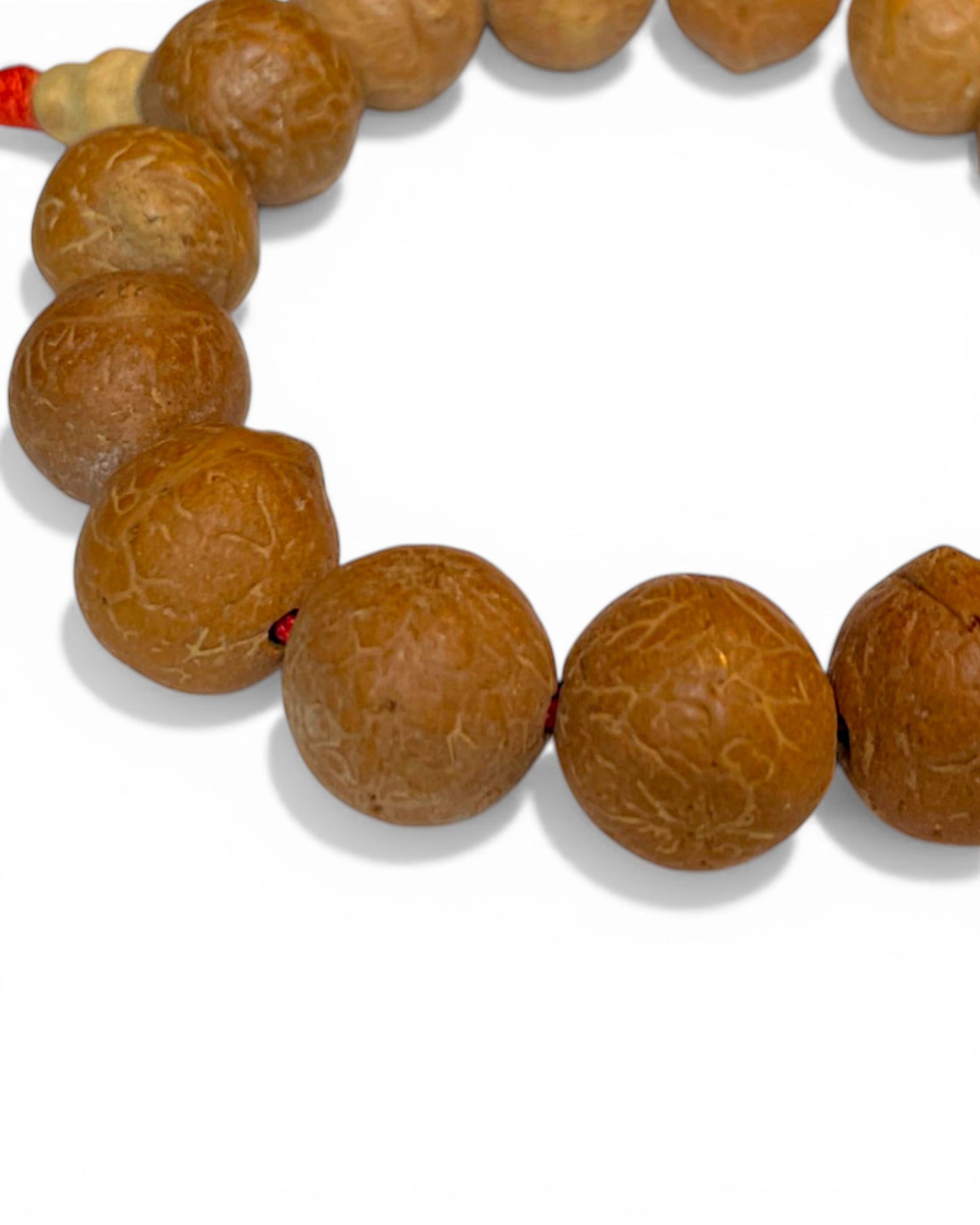 Detaillierte Ansicht der Bodhi Samen Perlen eines tibetischen Mala Armbands