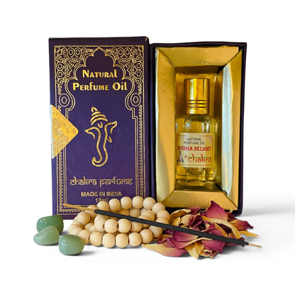 Buddha Delight Chakra Parfümöl Roll-On 10 ml – natürliches Duftöl aus Indien | Himalaya Vibes
