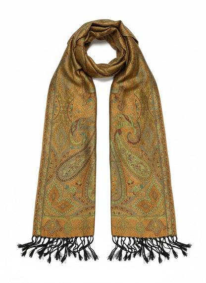 Indischer Paisley-Schal – Forest Glow