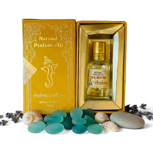 Cool Water Chakra Parfümöl Roll-On 10 ml – natürliches Duftöl aus Indien | Himalaya Vibes
